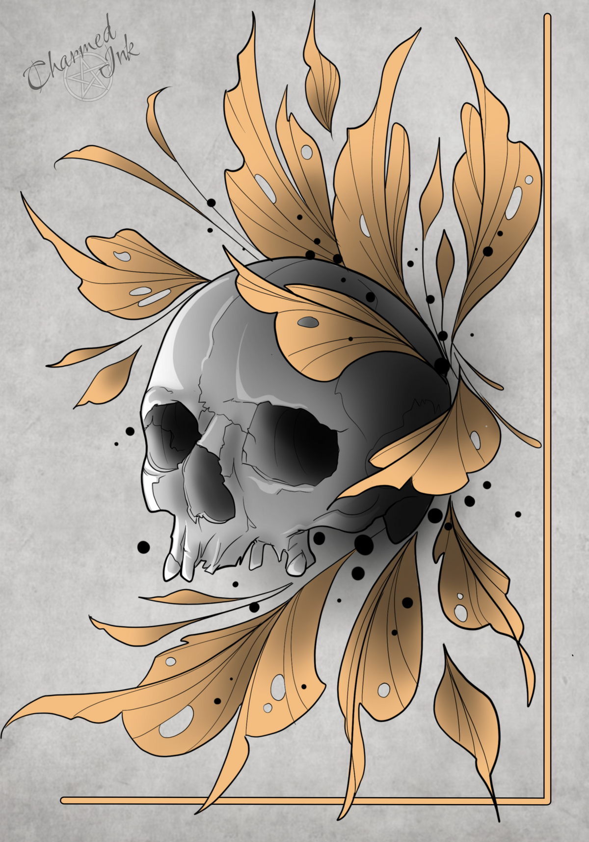 Mystic Leaves & Skull