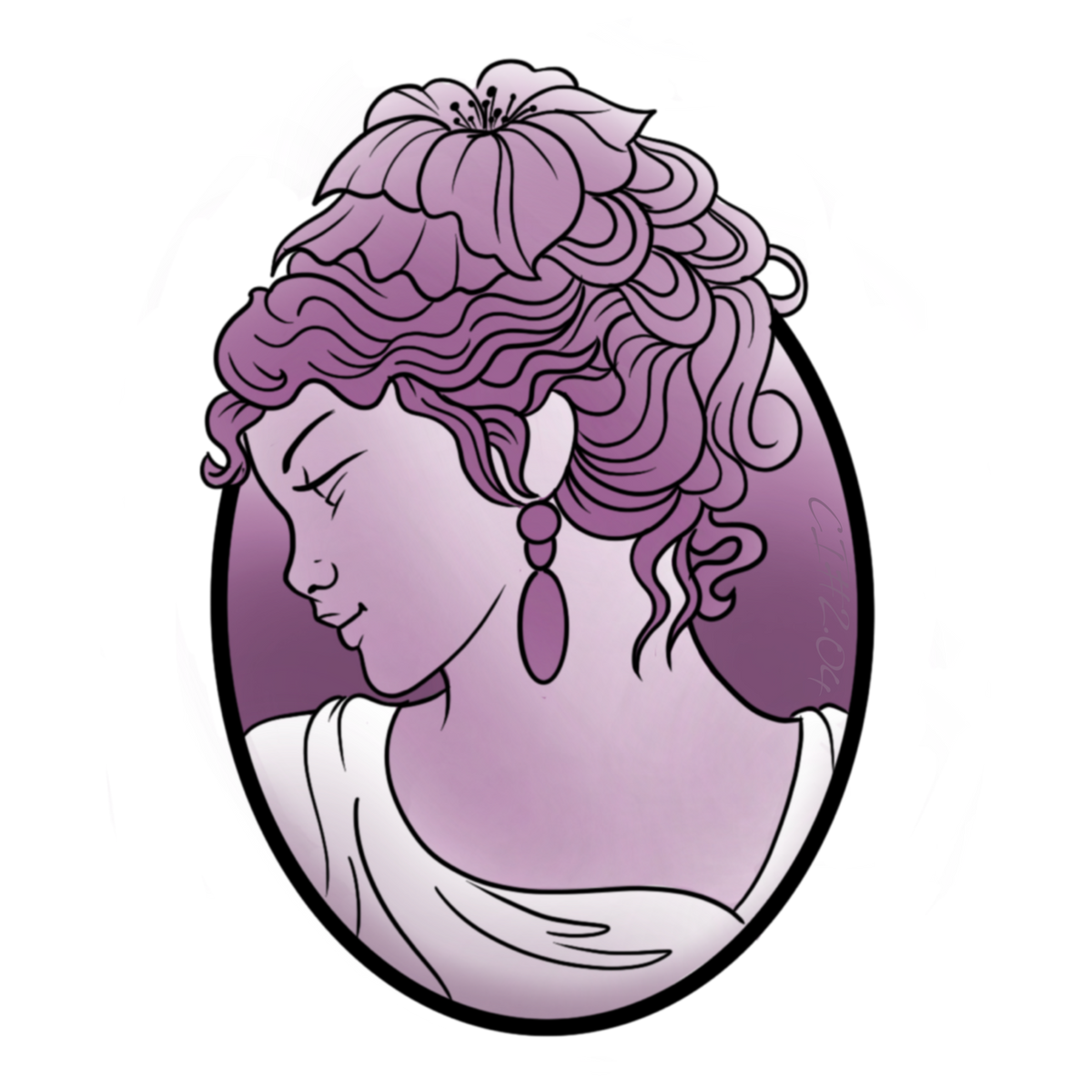Enchanted Cameo Illustration