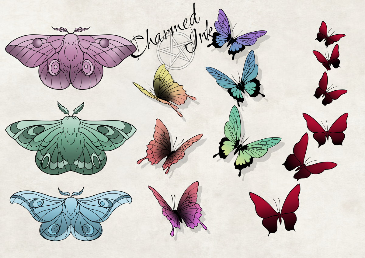 Colorful Wings & Silhouettes
