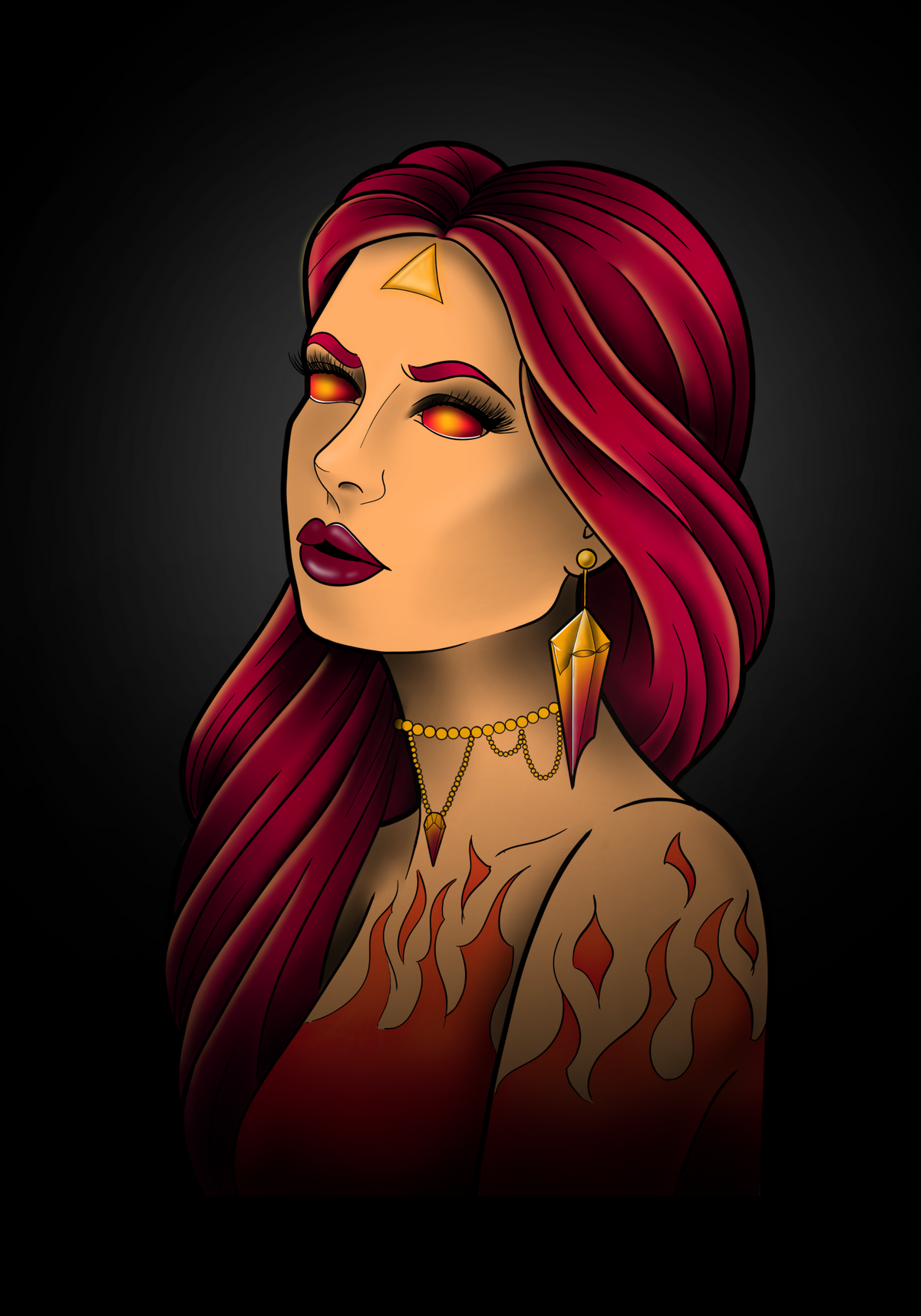 Fire & Magic Character Illustration