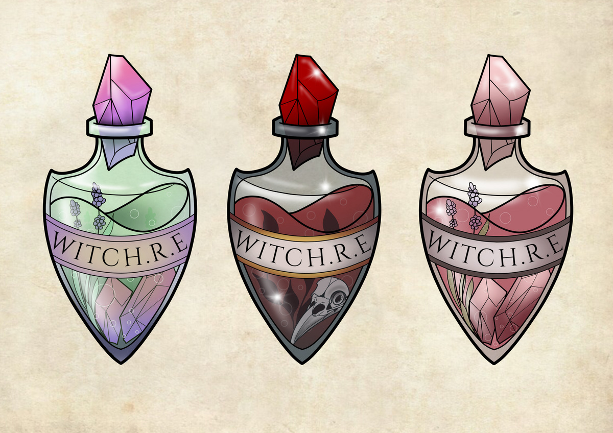 Witch.R.E. Potionbottle set